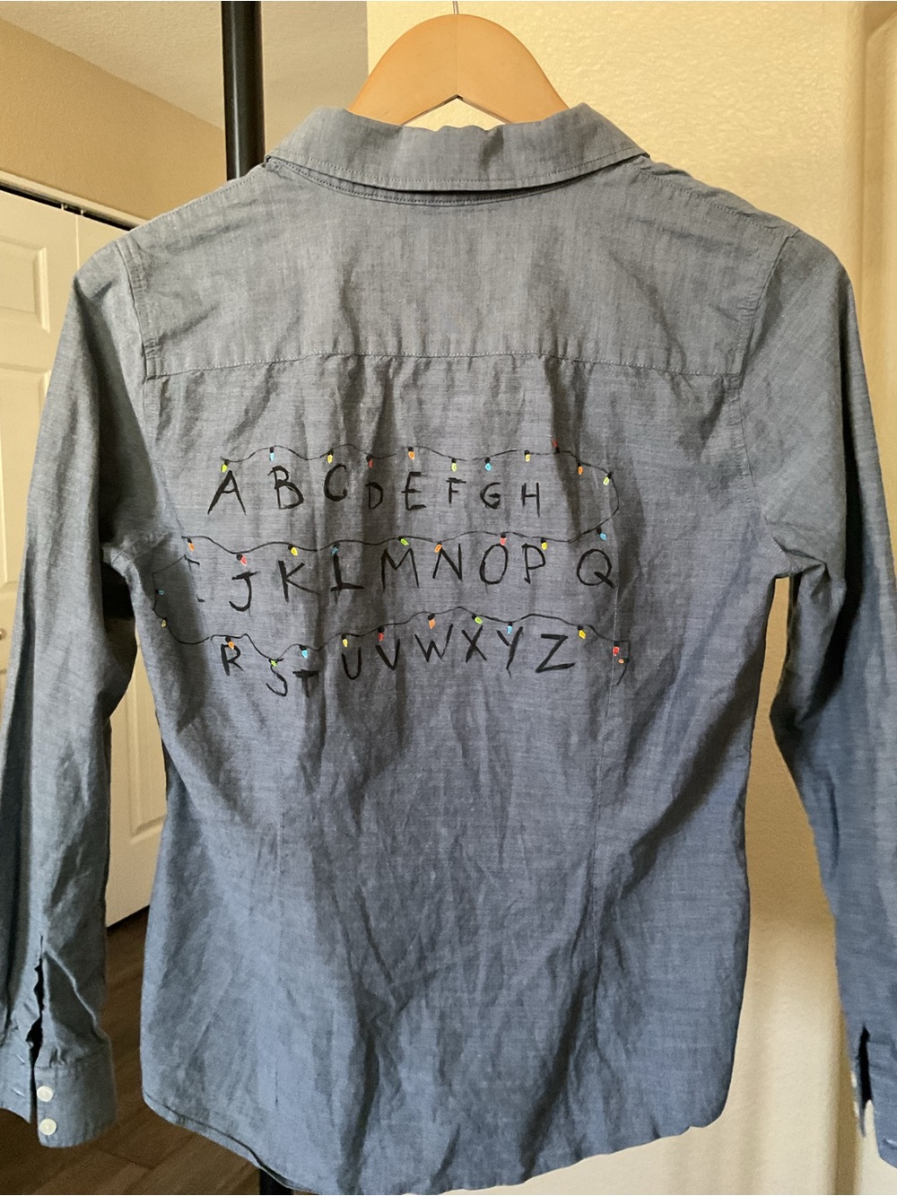 🌞✨AZThriftsoul Summer Reset Sale!⭐️🌵 Upcycled Stranger Things light button up